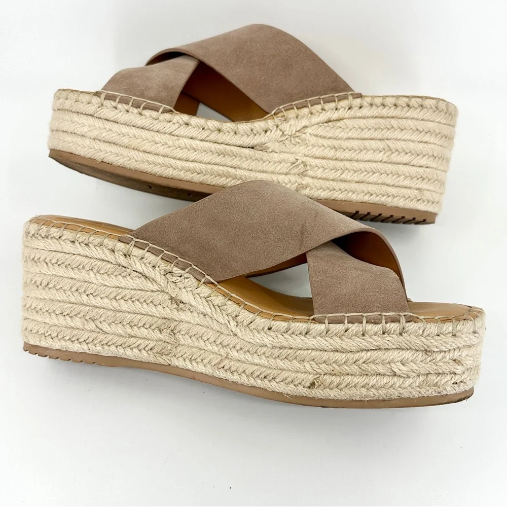Splendid Luisa Platform Espadrille Sandal Women’s Size 11 Leather Suede Upper
